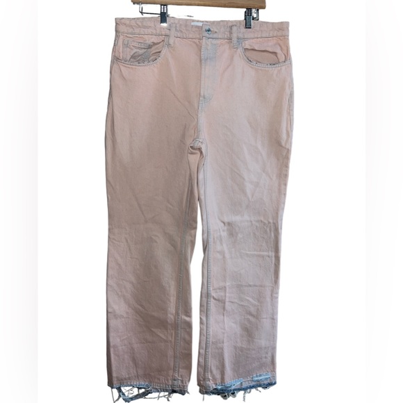 Zara Jeans Zara Pink Wide Leg Jeans Poshmark